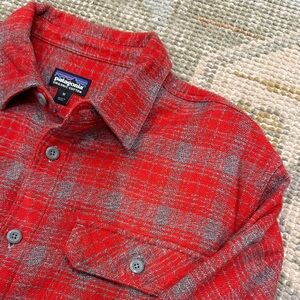 Patagonia Red and Gray Flannel Shirt